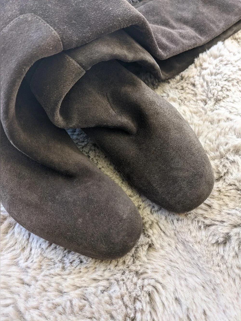 LONGCHAMP Paris fringe Over Knee Suede Boots 38
